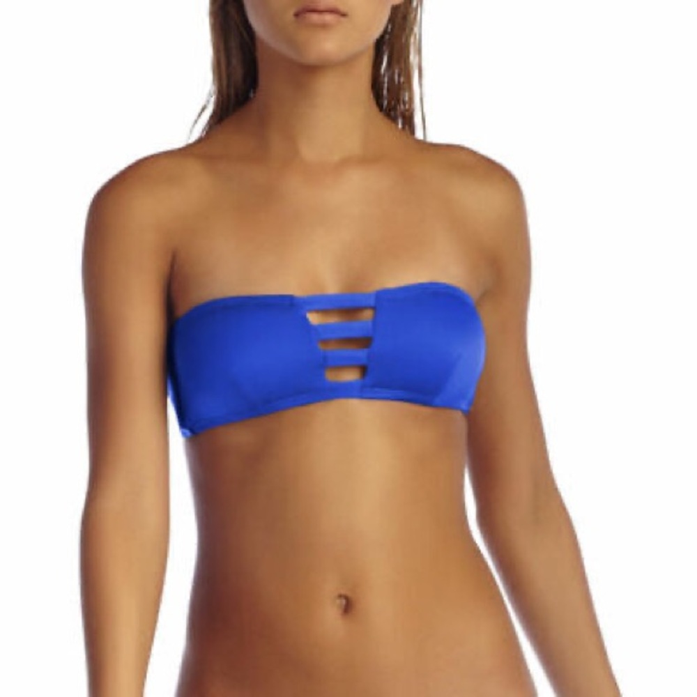 Vitamin A Neutra Bandeau Bikini Top in Azure Blue, Size 4/XS